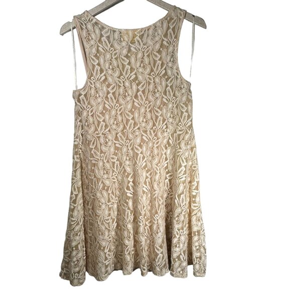 Free People Miles Of Lace Country Flare Dress Size Medium Ivory - Picture 4 of 7